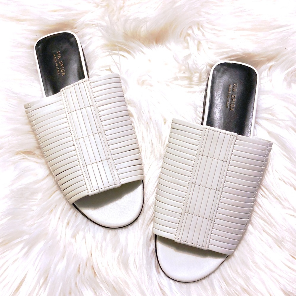 Via Spiga Strappy Flat Slip-On Sandals